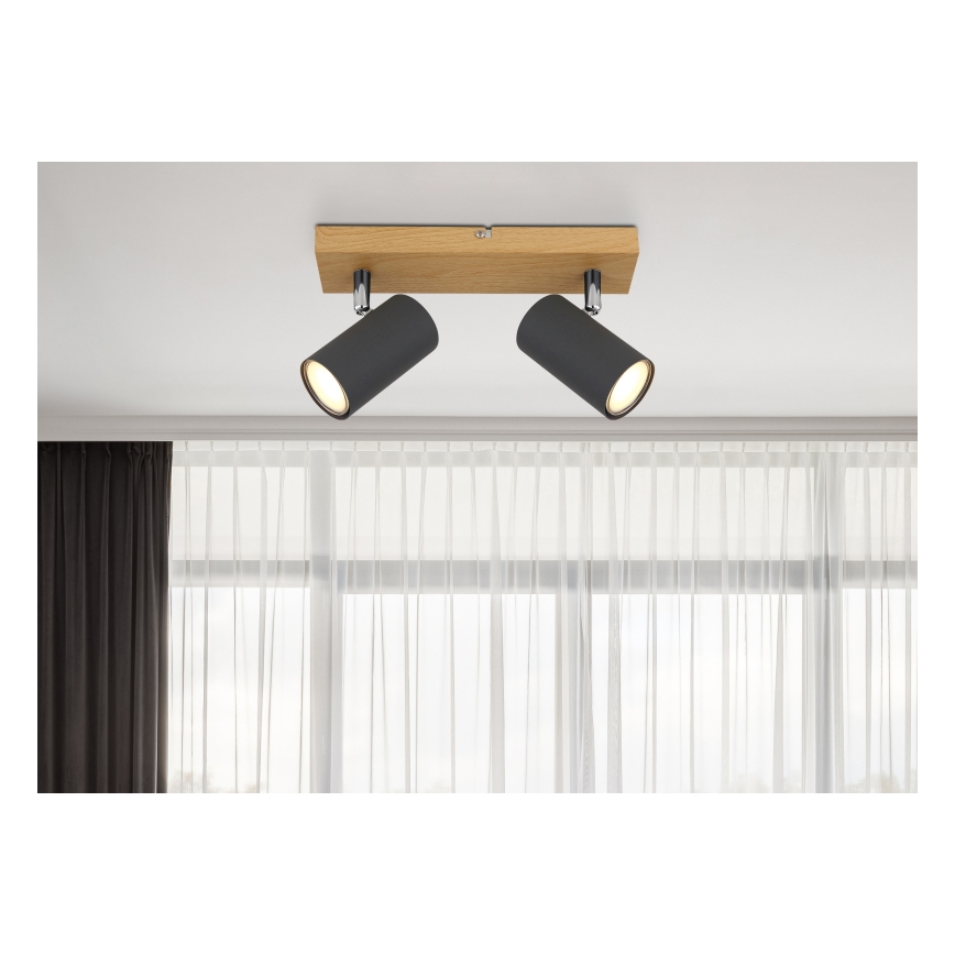 Globo - Spot 2xGU10/35W/230V gris/marron