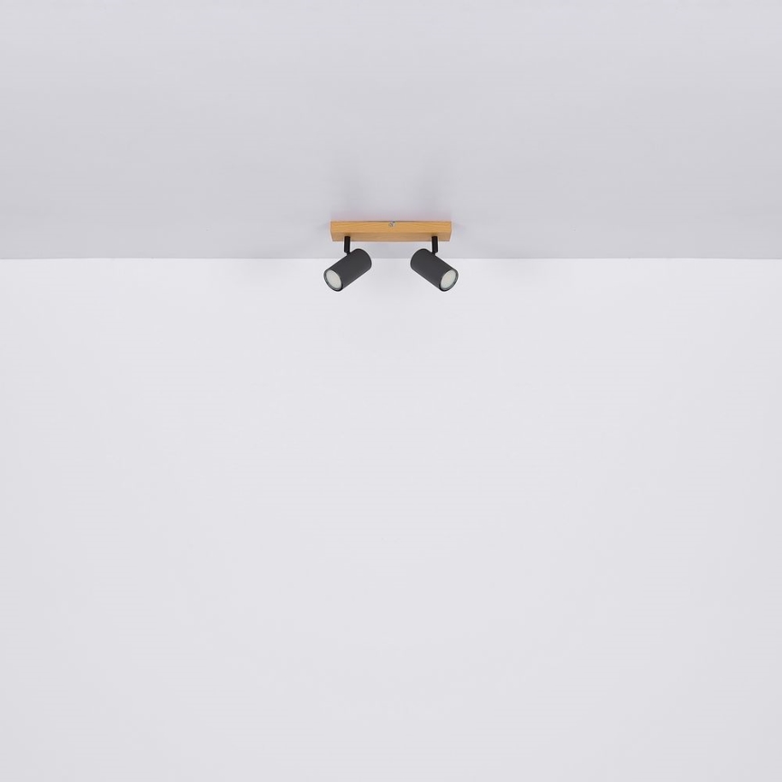 Globo - Strahler 2xGU10/35W/230V grau/braun