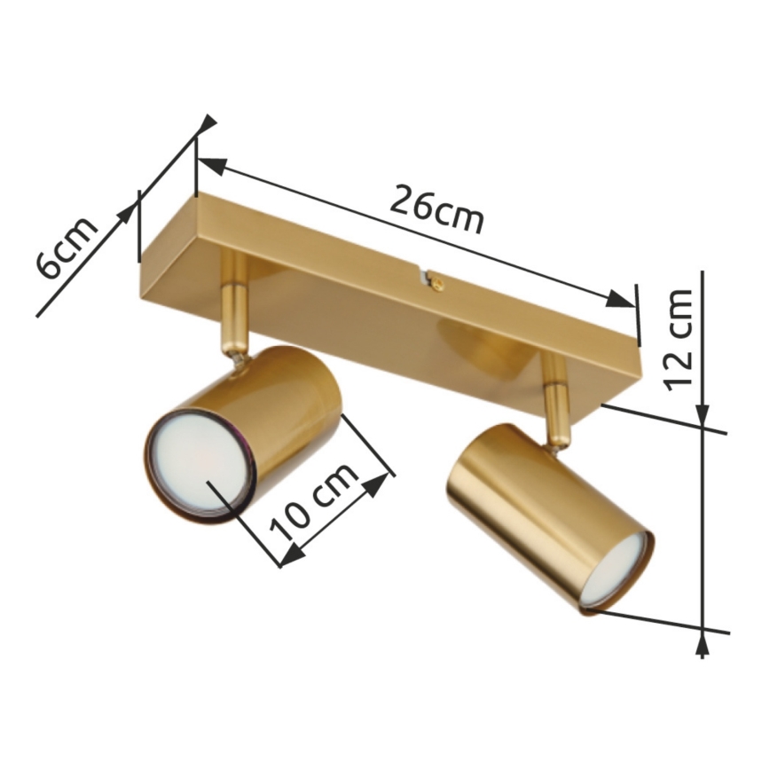 Globo - Faretto 2xGU10/35W/230V oro