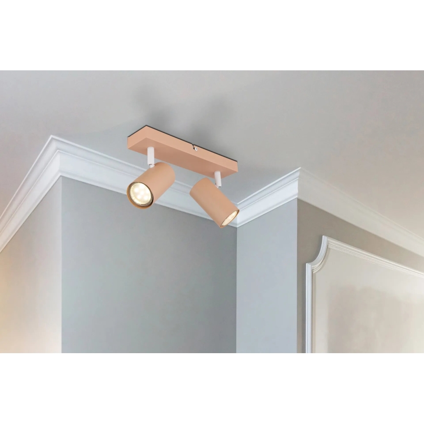 Globo - Faretto 2xGU10/25W/230V arancione