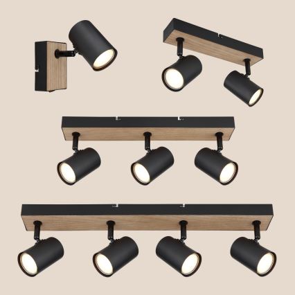 Globo - Spot 3xGU10/35W/230V noir/marron