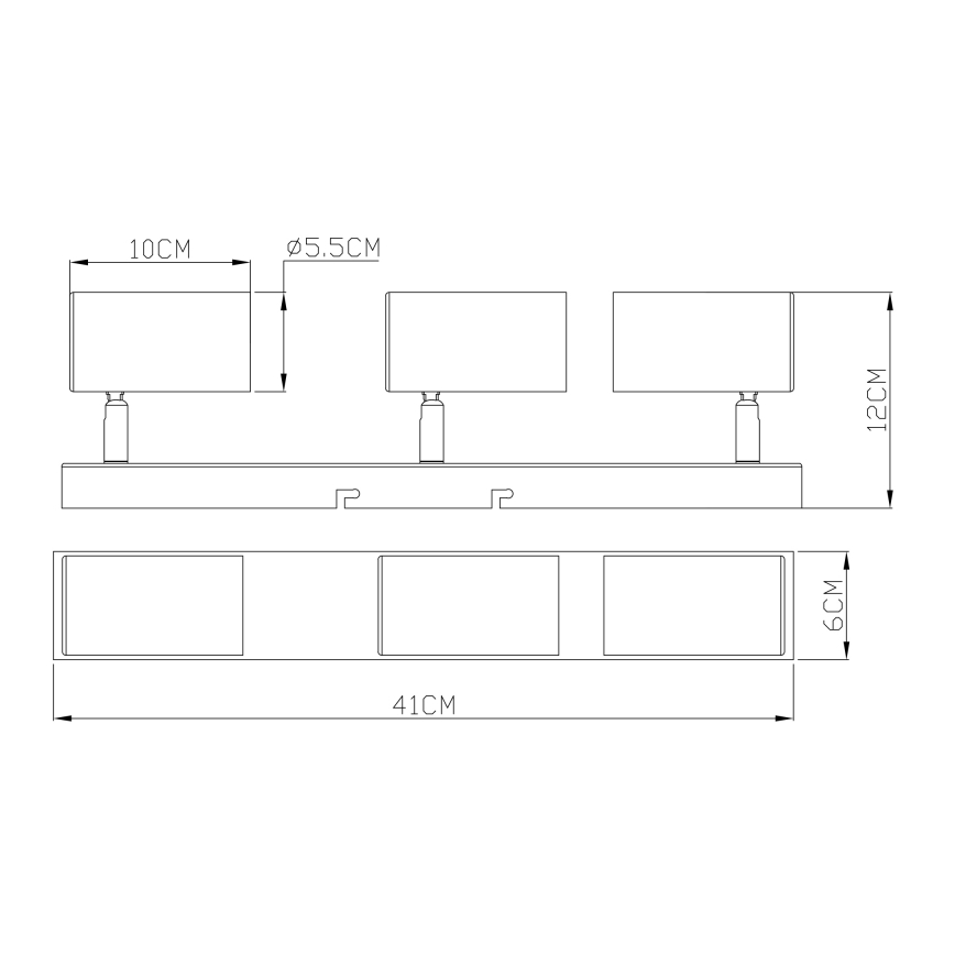 Globo - Strahler 3xGU10/35W/230V grau/braun