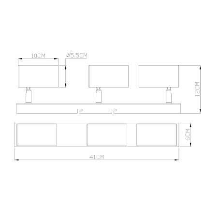 Globo - Spot 3xGU10/25W/230V orange