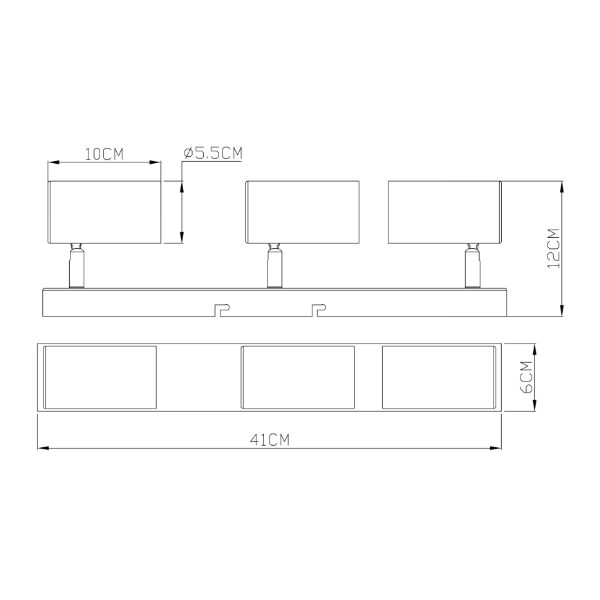 Globo - Faretto 3xGU10/35W/230V bianco