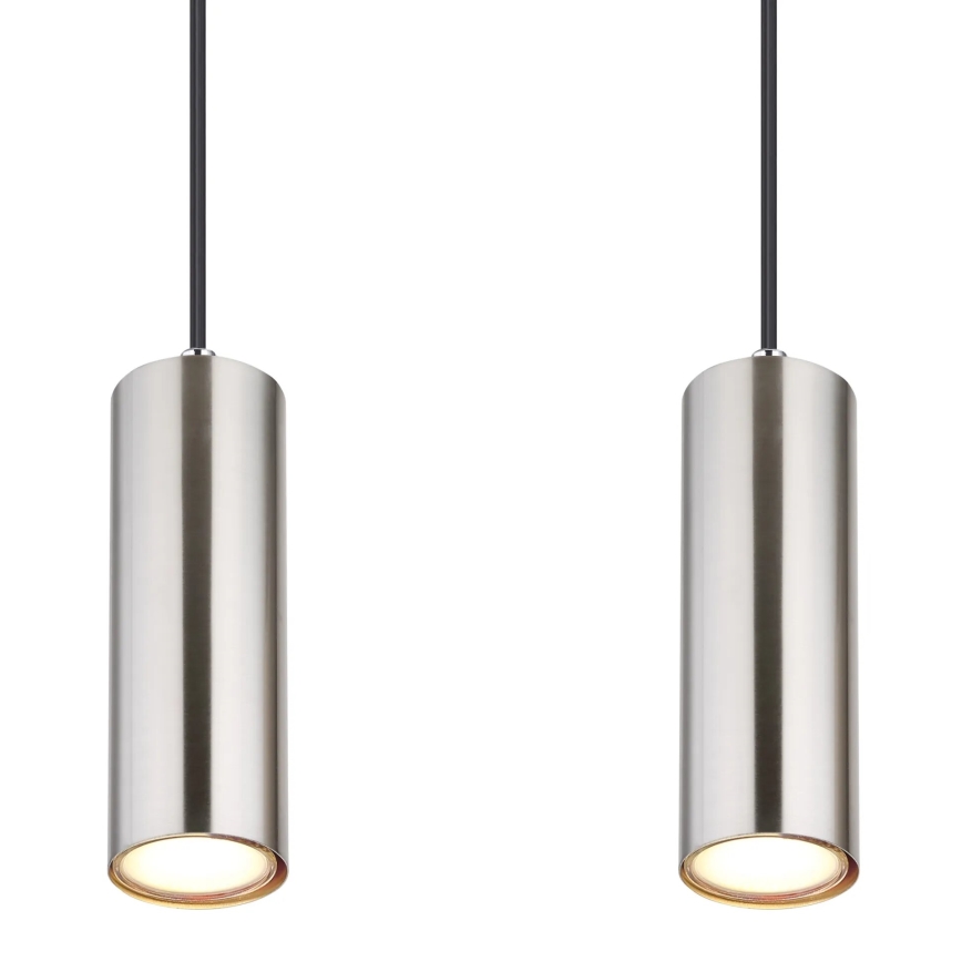 Globo - Lampadario a sospensione con filo 4xGU10/35W/230V cromo opaco