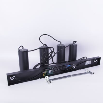 Globo - Hängeleuchte an Kabel 4xGU10/35W/230V schwarz