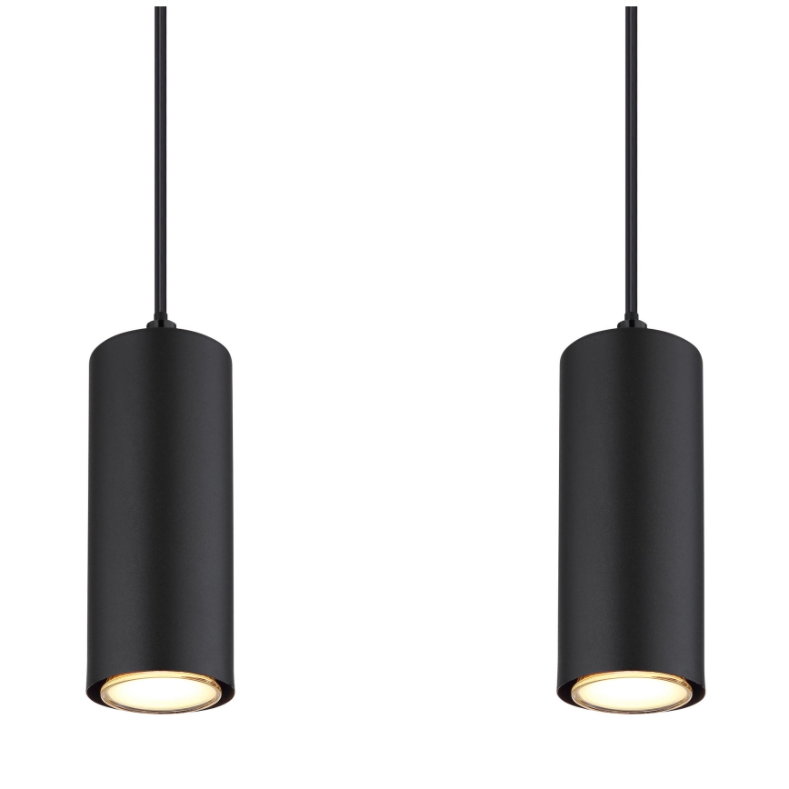 Globo - Lampadario a sospensione con filo 4xGU10/35W/230V nero/marrone