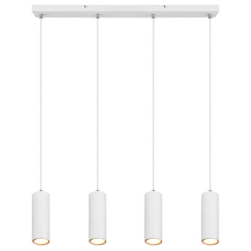 Globo - Lampadario a sospensione con filo 4xGU10/35W/230V bianco