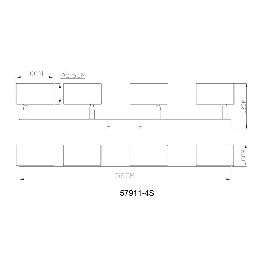 Globo - Spot 4xGU10/25W/230V
