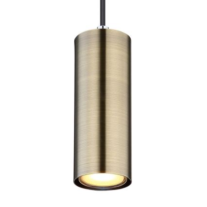 Globo - Lampadario a sospensione con filo 1xGU10/35W/230V nero/ottone