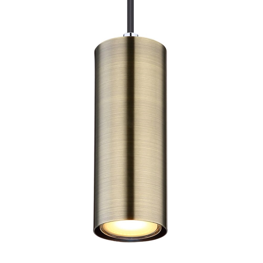 Globo - Lampadario a sospensione con filo 1xGU10/35W/230V nero/ottone