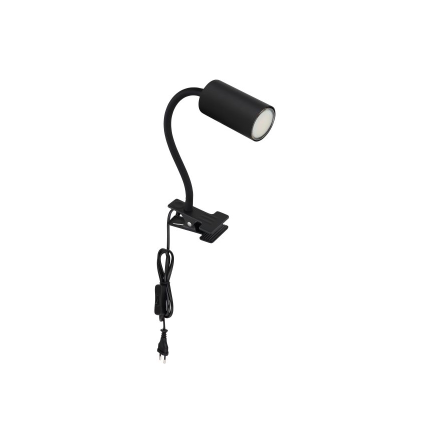 Globo - Lampe flexible avec pince 1xGU10/25W/230V noir