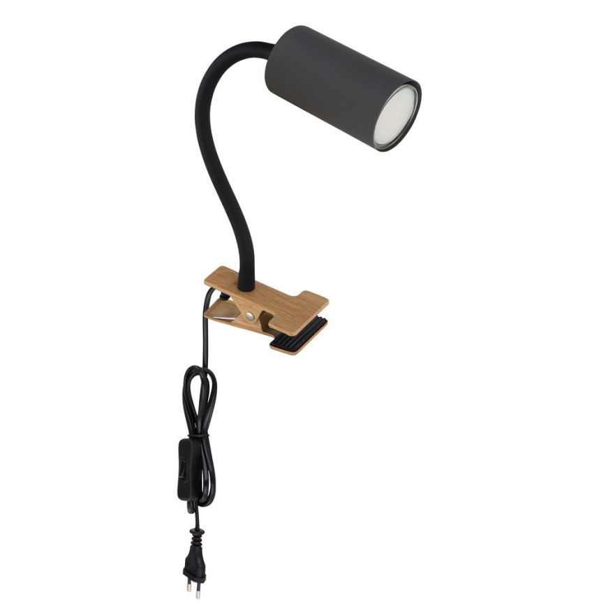 Globo - Flexible Leuchte mit Klemme 1xGU10/25W/230V grau/braun