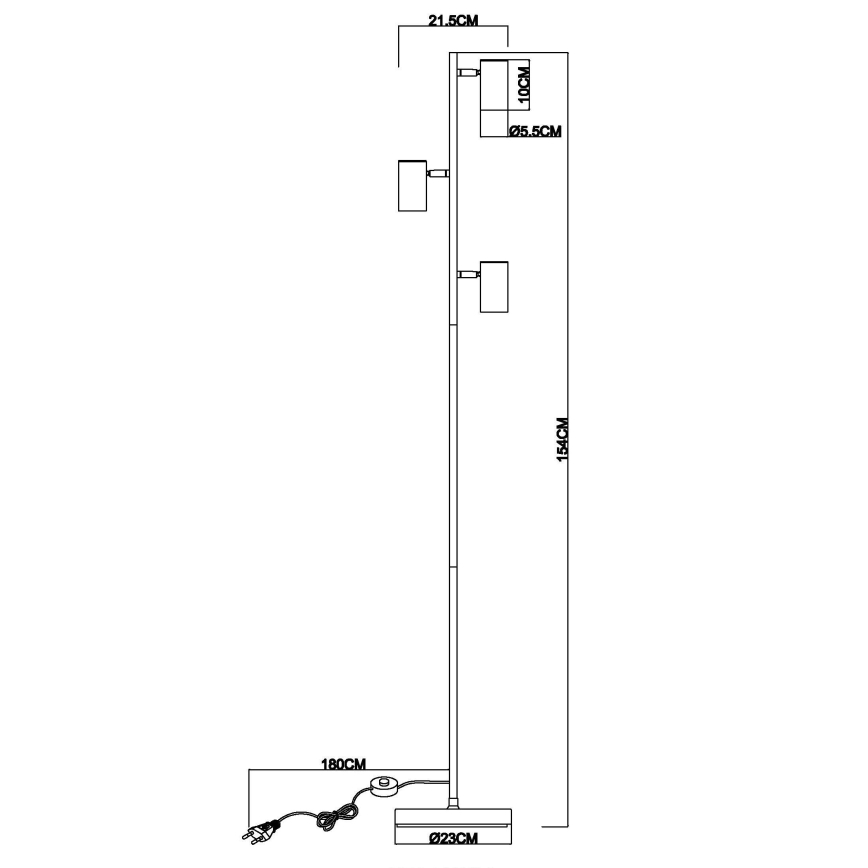 Globo - Stehleuchte 3xGU10/5W/230V