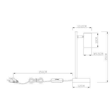 Globo - Lampada da tavolo 1xGU10/5W/230V grigio/antracite