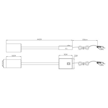Globo - Applique murale flexible 1xGU10/25W/230V noir/chrome mat