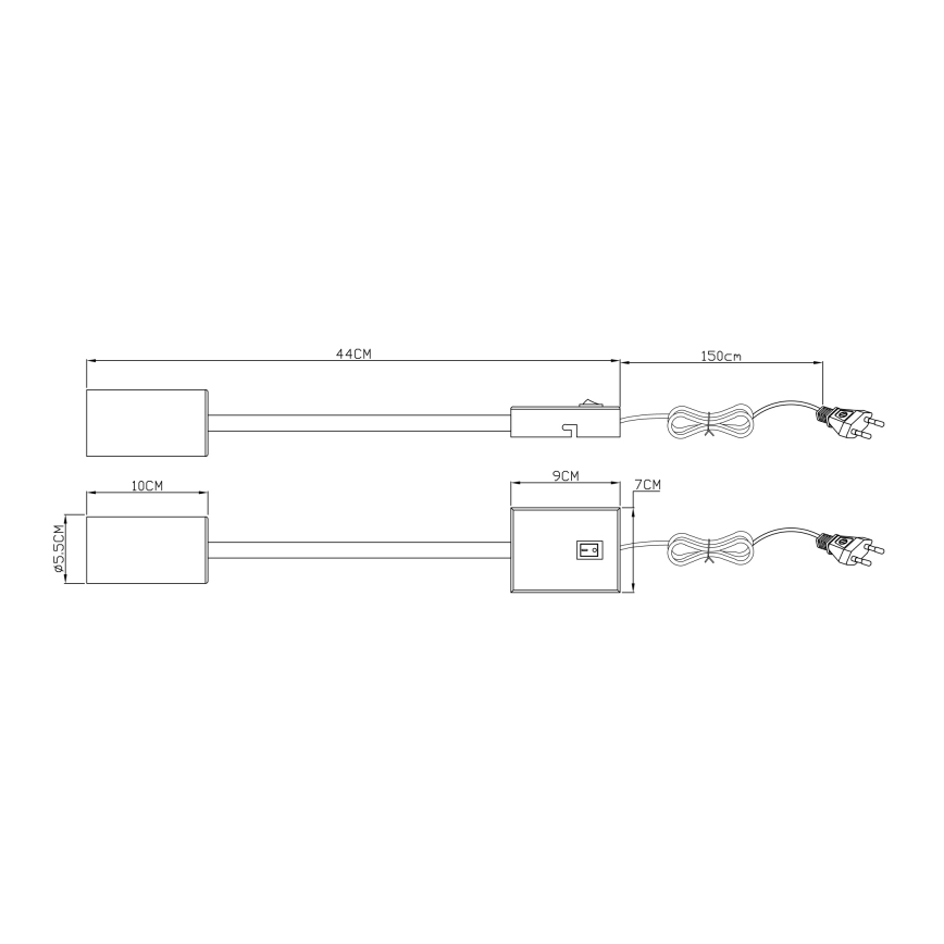 Globo - Lampada flessibile da muro 1xGU10/25W/230V nero/cromo opaco