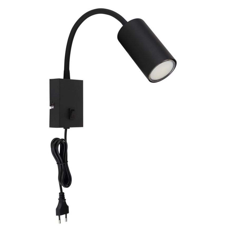 Globo - Lampada flessibile da muro 1xGU10/25W/230V nero