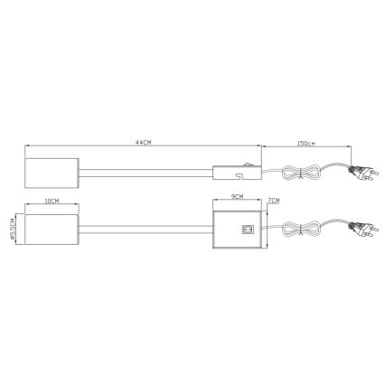 Globo - Lampada flessibile da muro 1xGU10/25W/230V nero