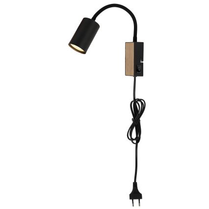 Globo - Lampe flexible 1xGU10/35W/230V noir/marron