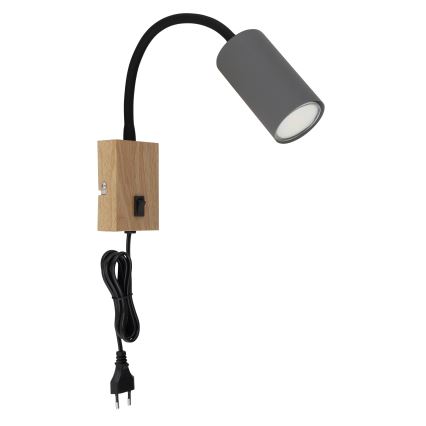 Globo - Lampada flessibile da muro 1xGU10/25W/230V grigio/marrone