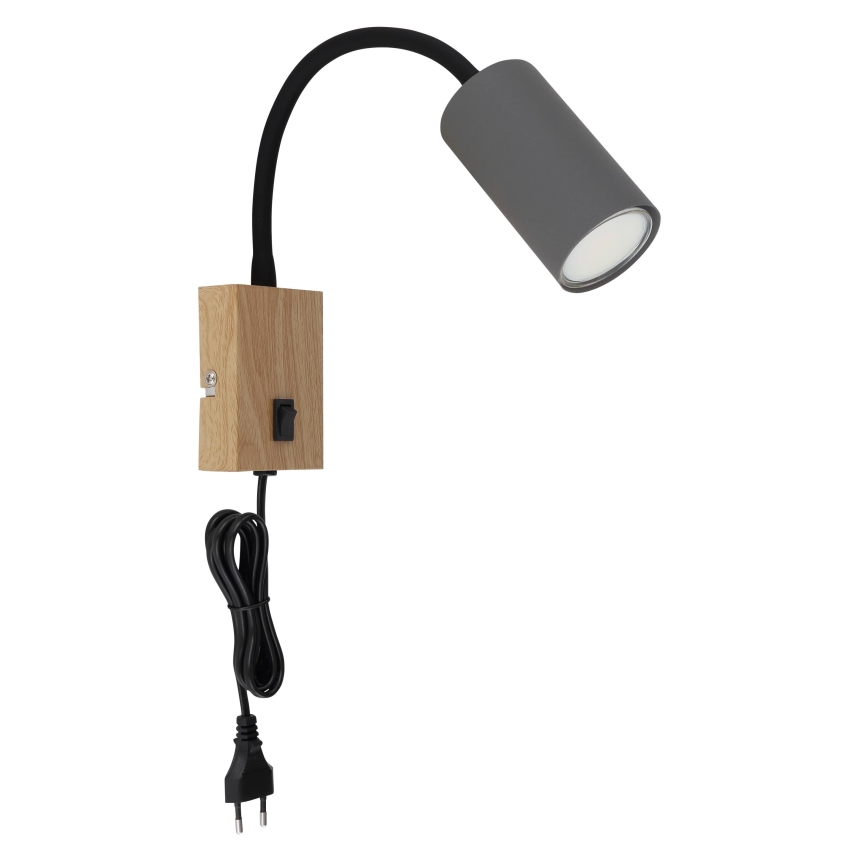 Globo - Lampada flessibile da muro 1xGU10/25W/230V grigio/marrone