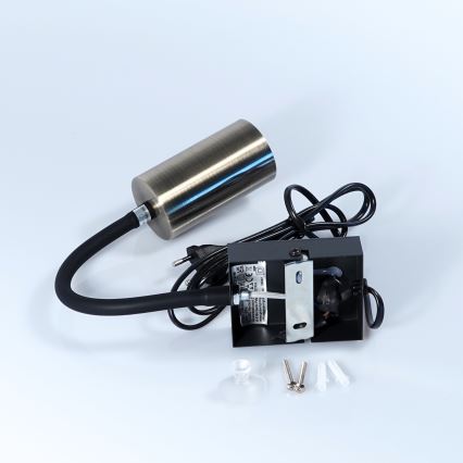 Globo - Flexibler Wandleuchte 1xGU10/25W/230V Schwarz/Messing