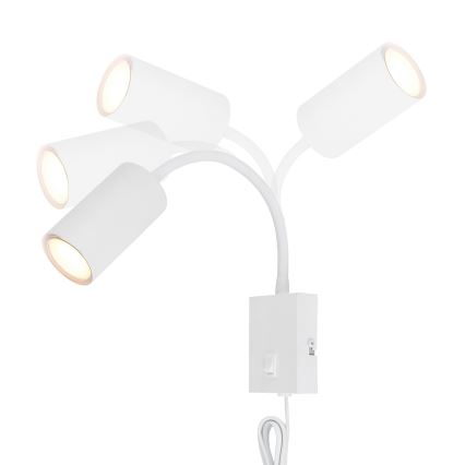 Globo - Lampada da parete flessibile 1xGU10/25W/230V bianco