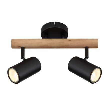 Globo - Luce Spot 2xGU10/5W/230V legno/metallo