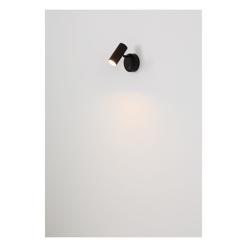 Globo - LED, dimmbarer, wiederaufladbarer Wand-Spot LED/0,4W/3,7V 1800 mAh schwarz