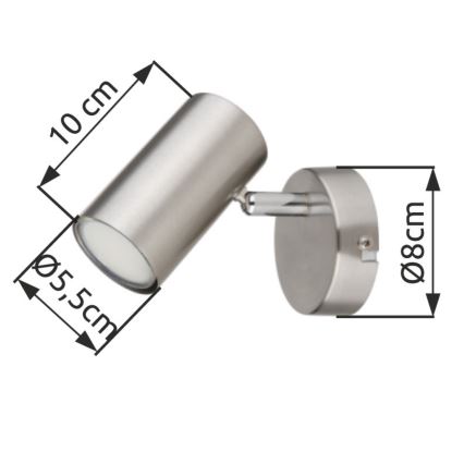 Globo - Spot mural 1xGU10/25W/230V chrome mat