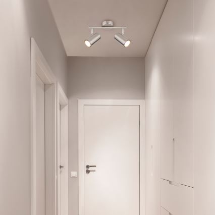 Globo - Spot 2xGU10/25W/230V chrome mat