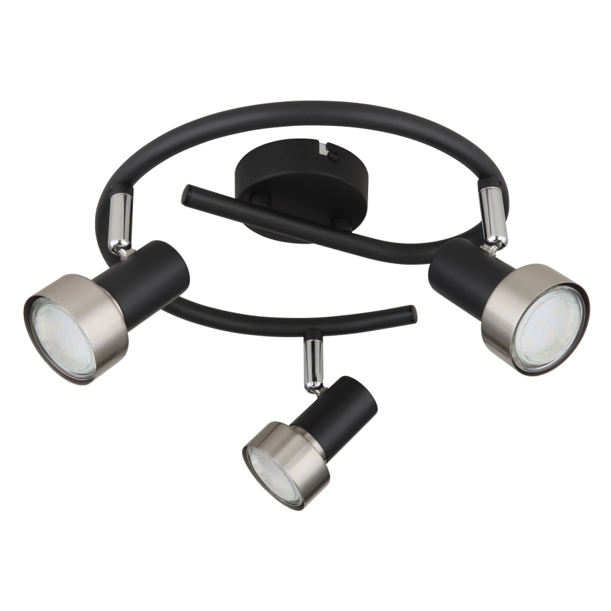Globo - Spot  3xGU10/25W/230V noir/argent