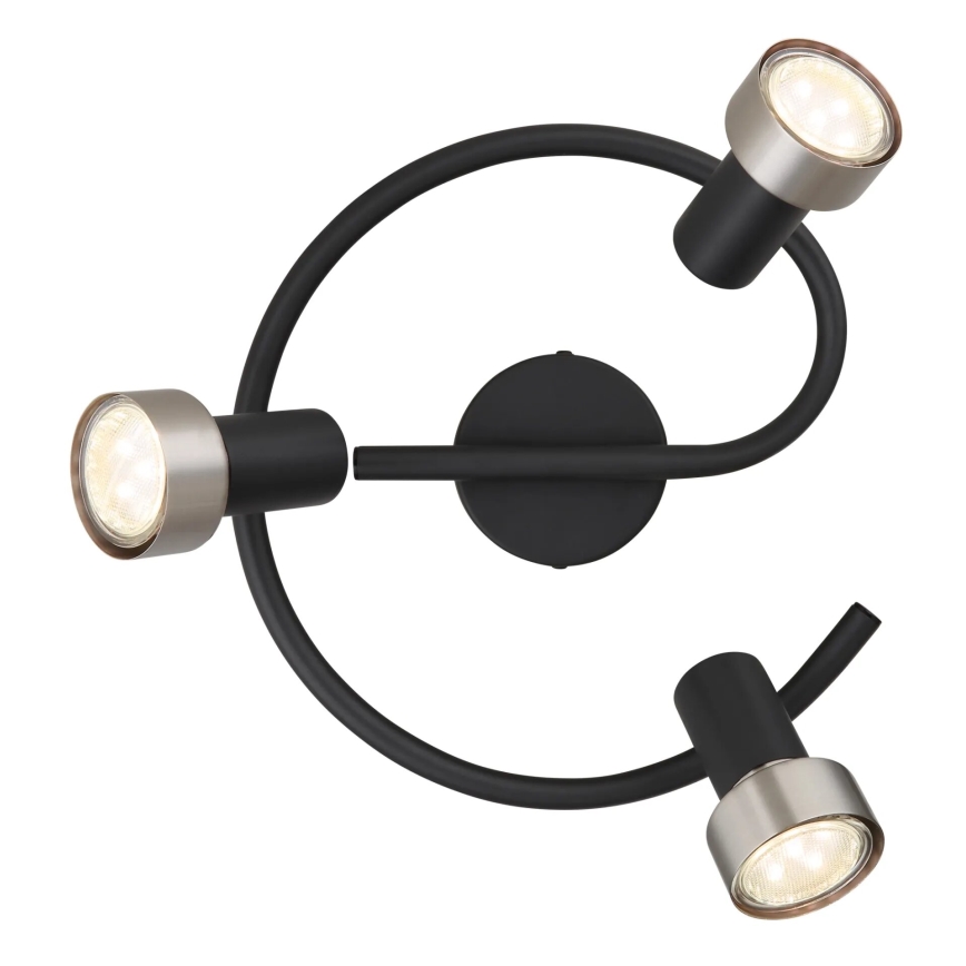 Globo - Spot  3xGU10/25W/230V noir/argent