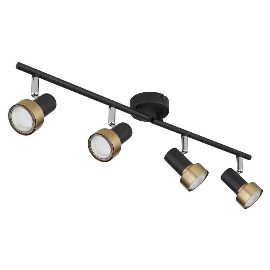 Globo - Faretto  4xGU10/25W/230V nero/oro