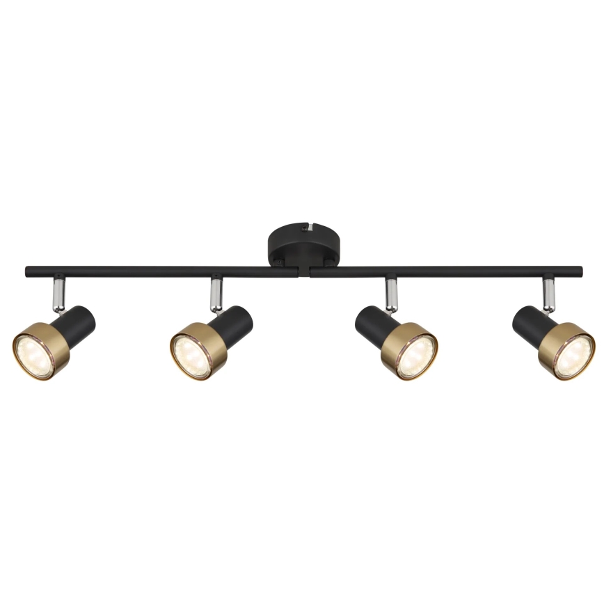 Globo - Faretto  4xGU10/25W/230V nero/oro