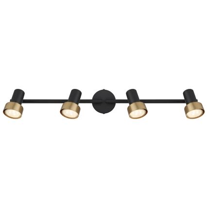 Globo - Faretto  4xGU10/25W/230V nero/oro
