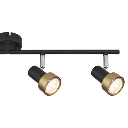 Globo - Faretto  4xGU10/25W/230V nero/oro