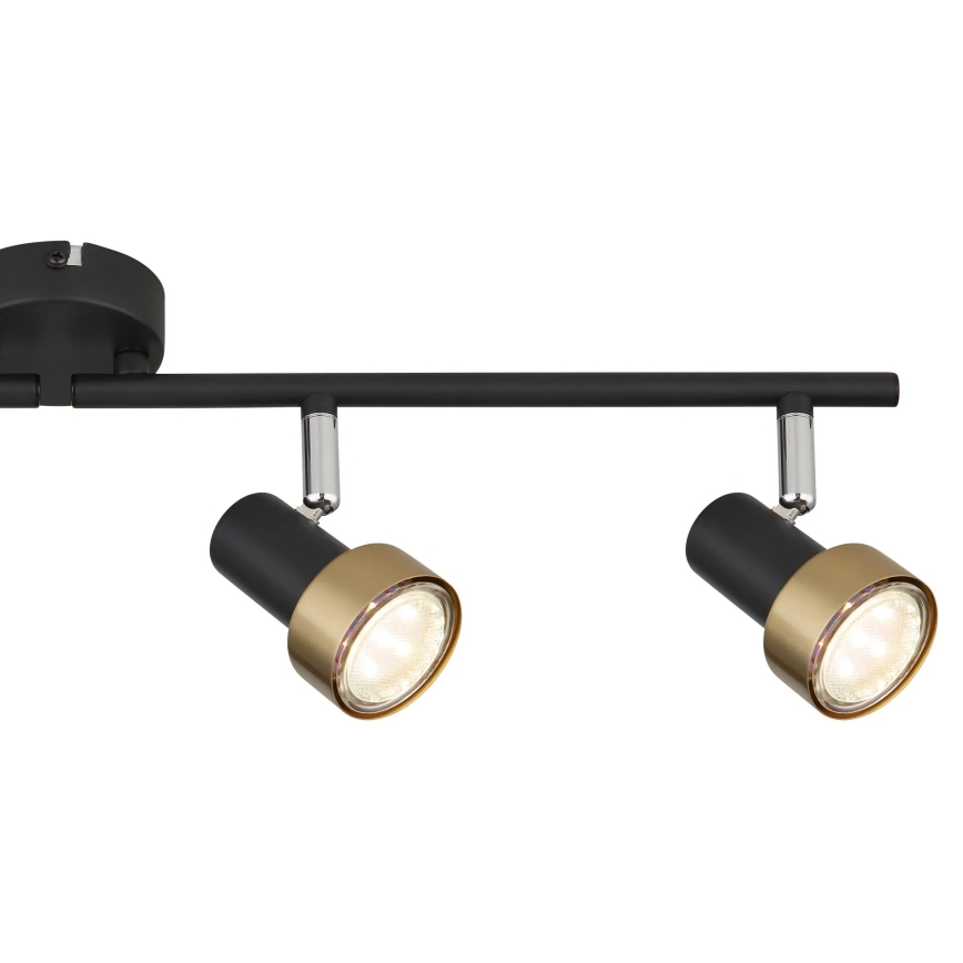 Globo - Faretto  4xGU10/25W/230V nero/oro