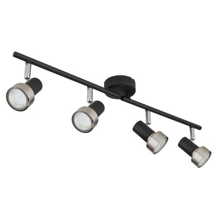 Globo - Faretto  4xGU10/25W/230V nero/argento