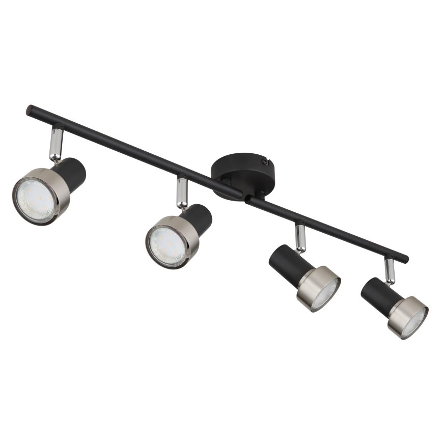 Globo - Faretto  4xGU10/25W/230V nero/argento