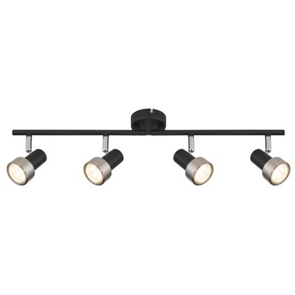 Globo - Faretto  4xGU10/25W/230V nero/argento