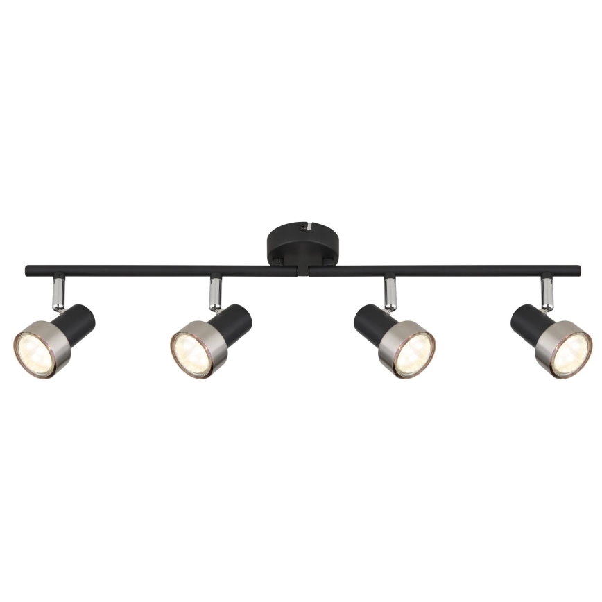 Globo - Faretto  4xGU10/25W/230V nero/argento