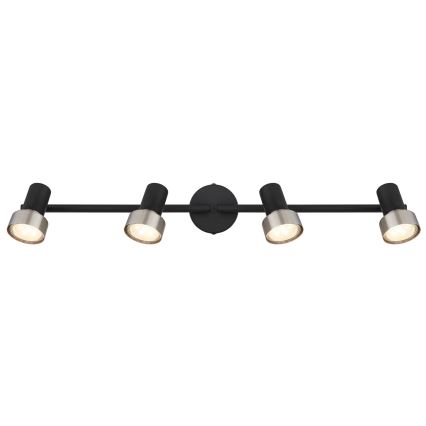 Globo - Faretto  4xGU10/25W/230V nero/argento