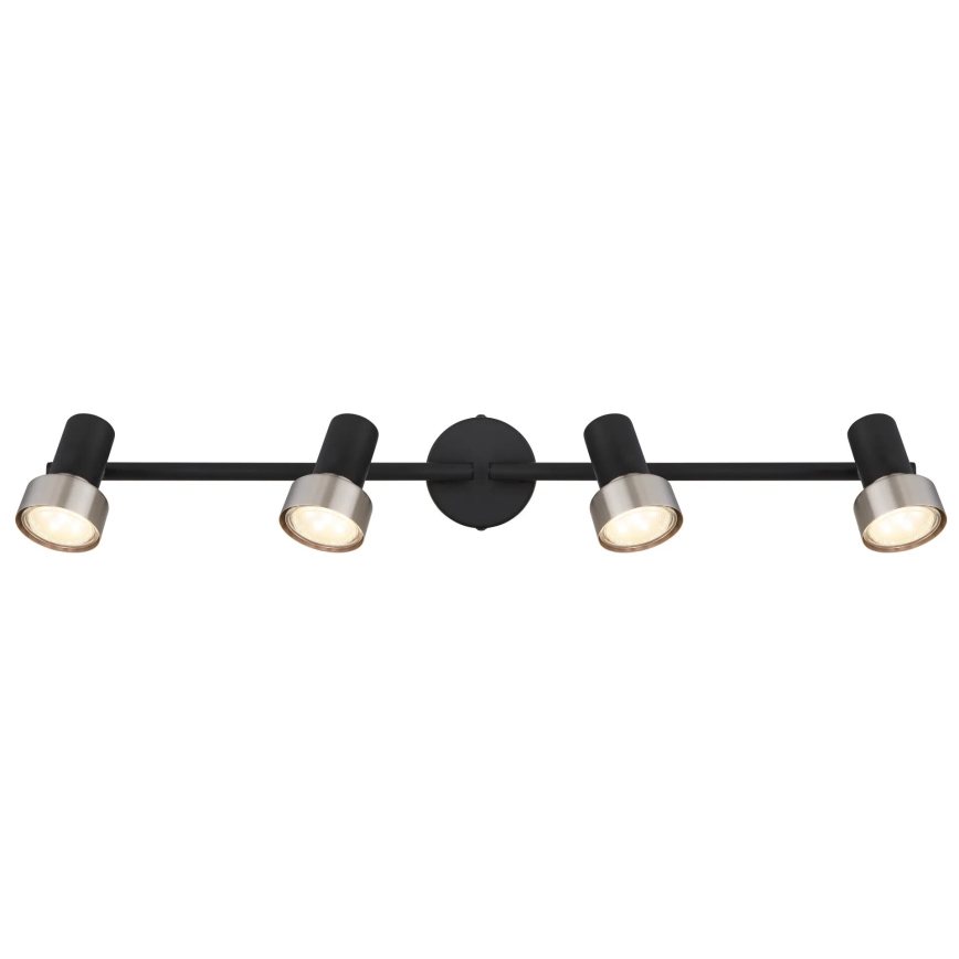 Globo - Faretto  4xGU10/25W/230V nero/argento