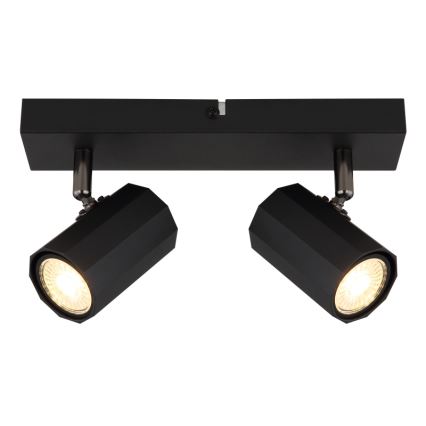 Globo - Spot 2xGU10/25W/230V noir