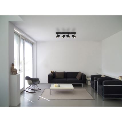 Globo - Faretto 4xGU10/25W/230V nero