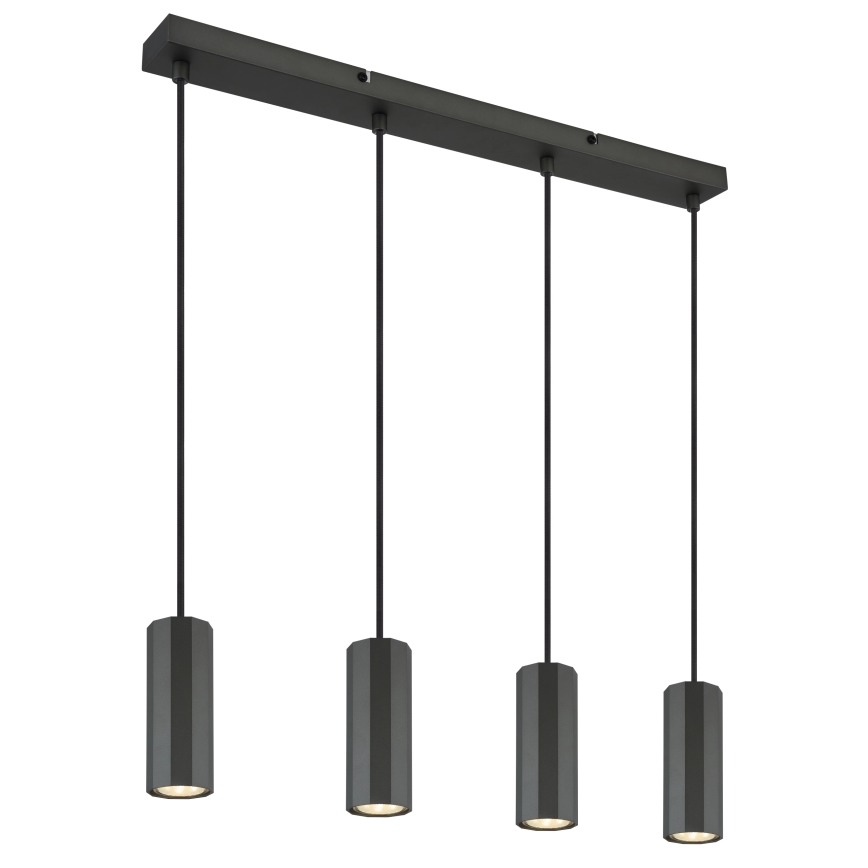 Globo - Lampadario a sospensione con filo 4xGU10/25W/230V nero