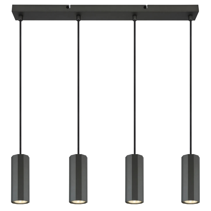 Globo - Lampadario a sospensione con filo 4xGU10/25W/230V nero