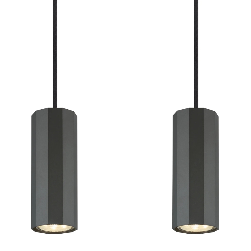 Globo - Lampadario a sospensione con filo 4xGU10/25W/230V nero